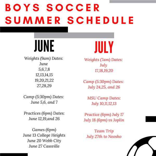 Summer Schedule